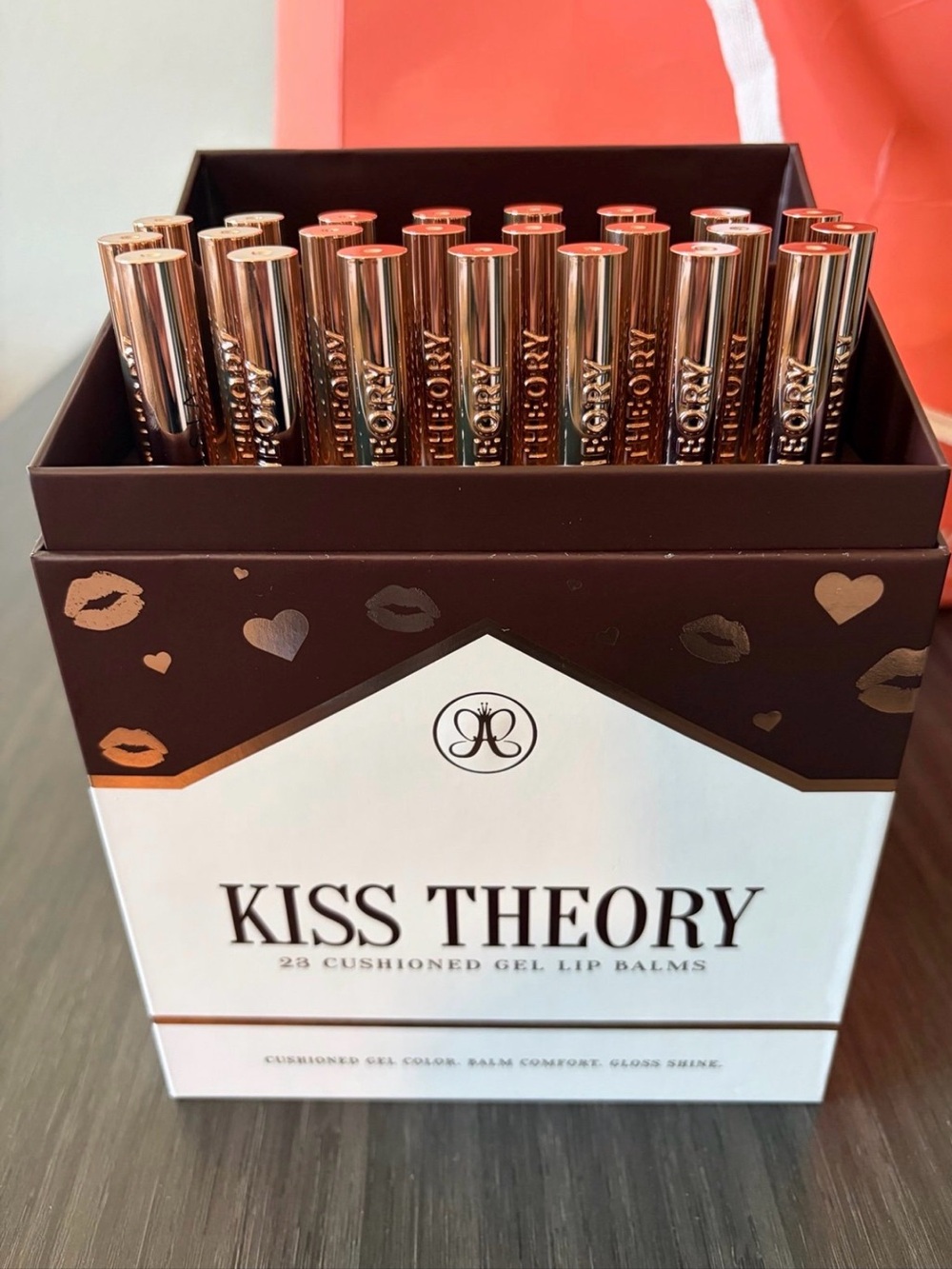 Rare Anastasia Kiss Theory Cushioned Gel Lip Balm -PR box with 23 lip Balm